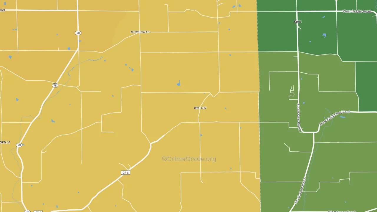 Willow, IL Map of Assault Rates