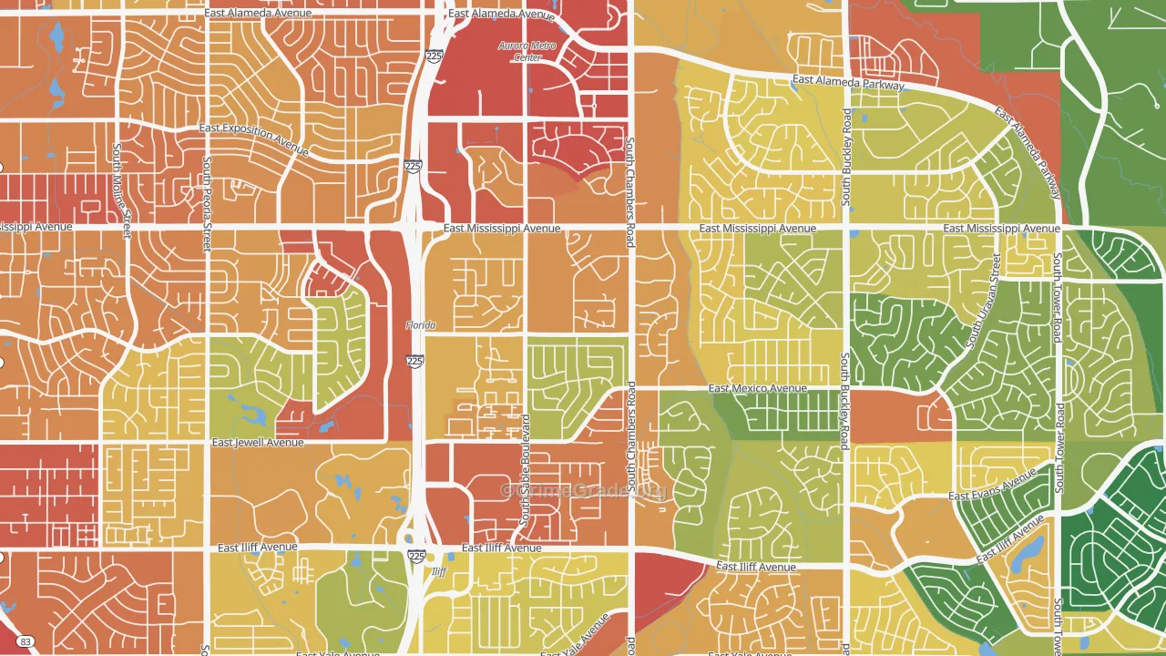 Willow Park, Aurora, CO Map of Assault Rates