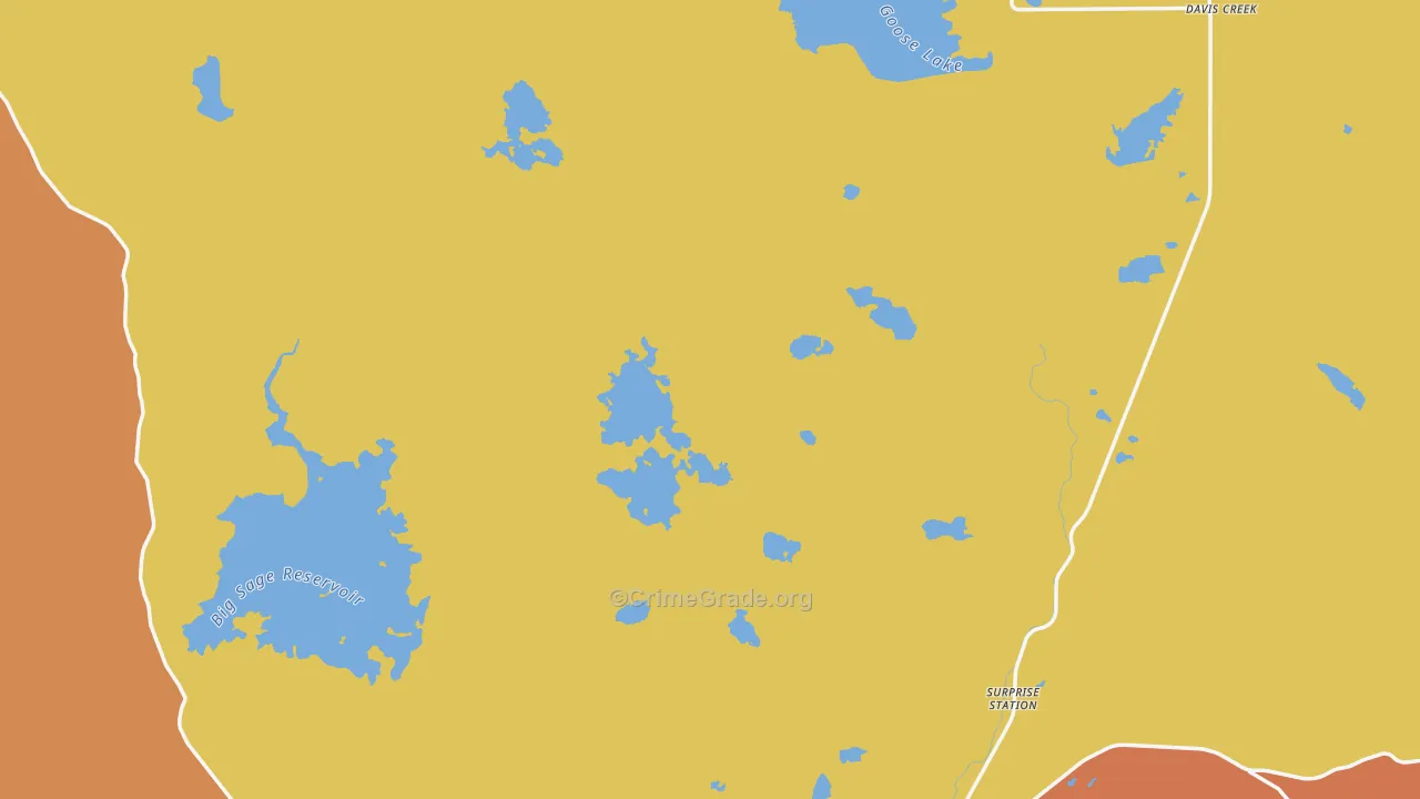 Willow Ranch, CA Map of Assault Rates