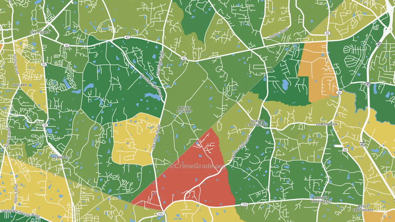 Willow Spring, NC Map of Assault Rates