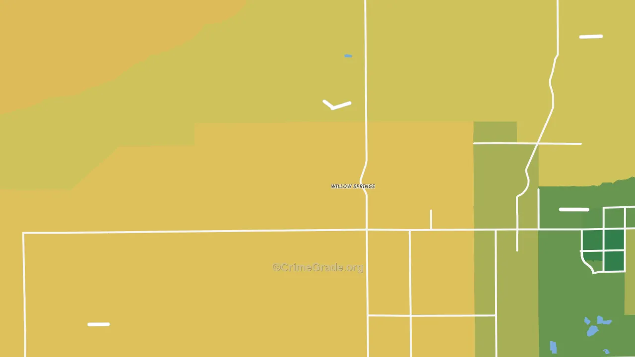 Willow Springs, CA Map of Assault Rates
