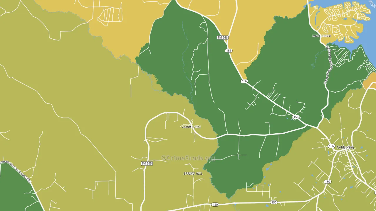 Willow Springs, TX Map of Assault Rates