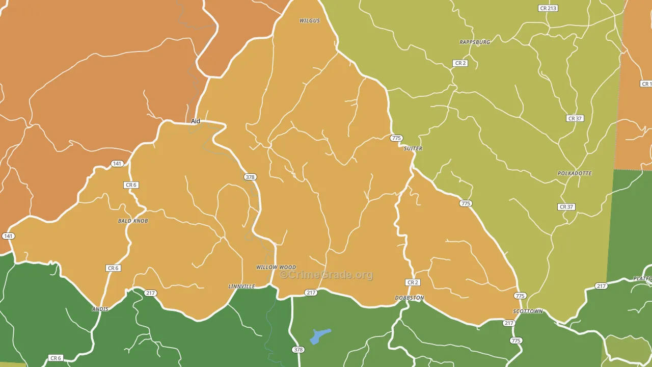 Willow Wood, OH Map of Assault Rates