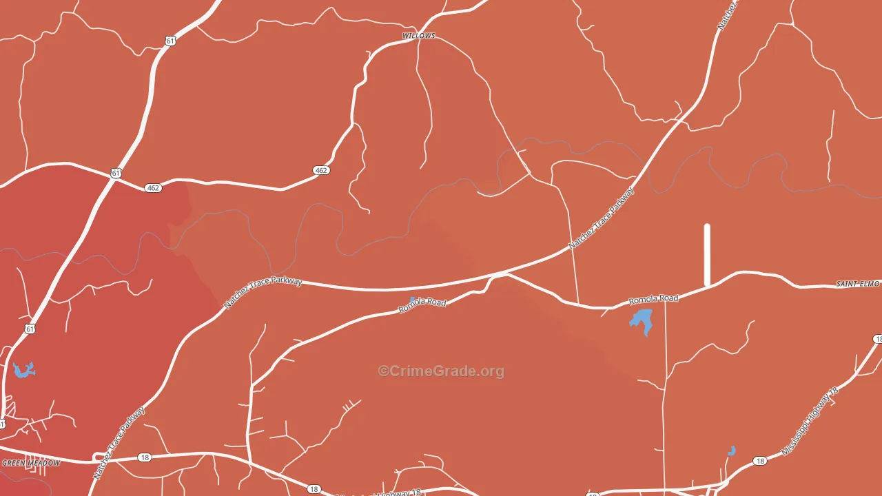 Willows, MS Map of Assault Rates