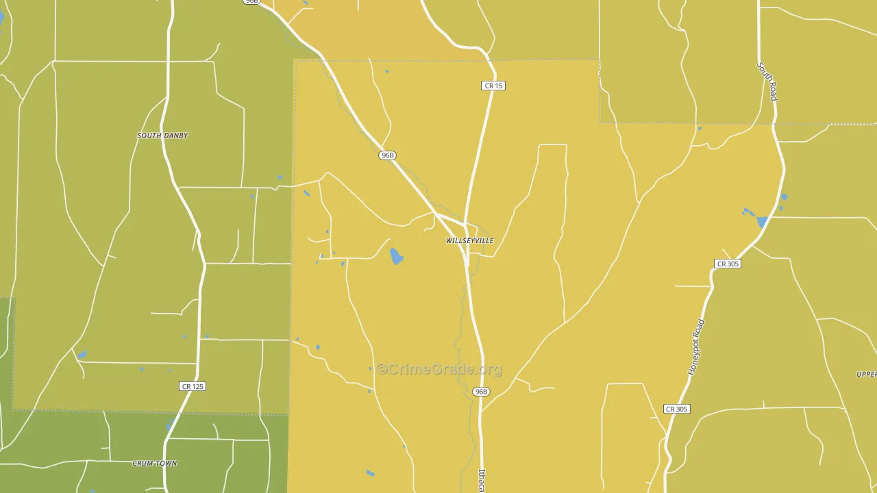 Willseyville, NY Map of Assault Rates