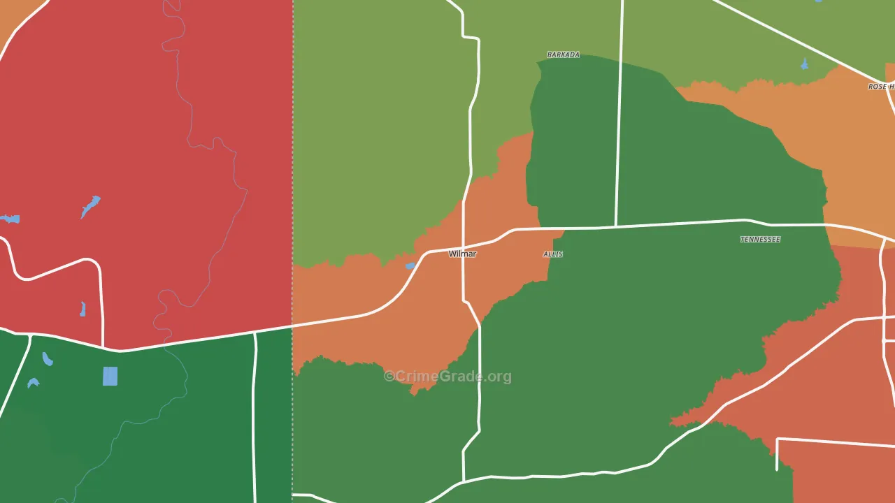 Wilmar, AR Map of Assault Rates