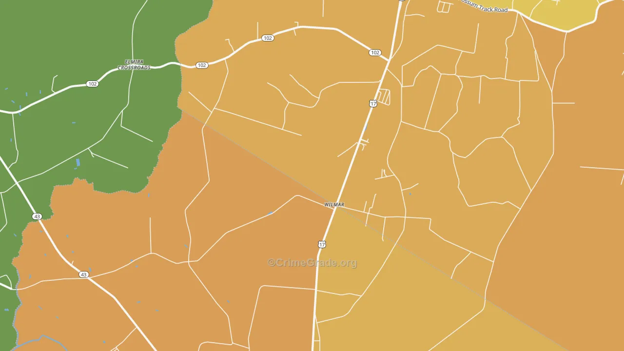 Wilmar, NC Map of Assault Rates