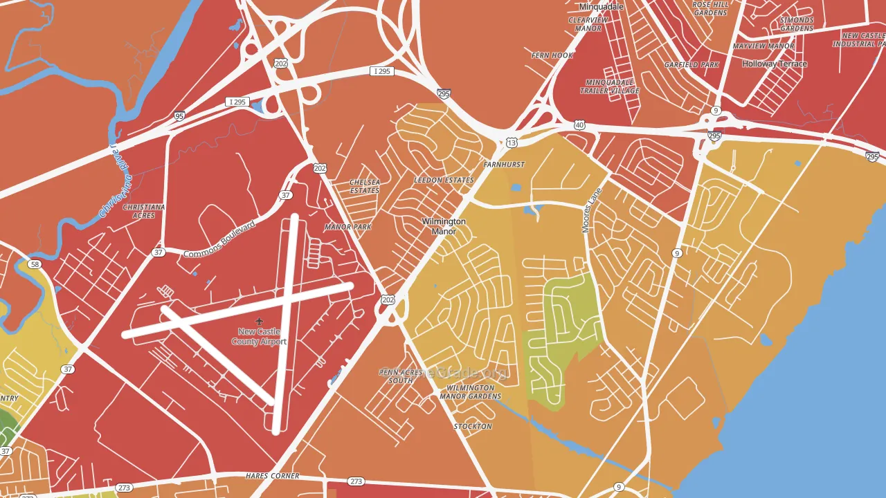 Wilmington Manor, DE Map of Assault Rates