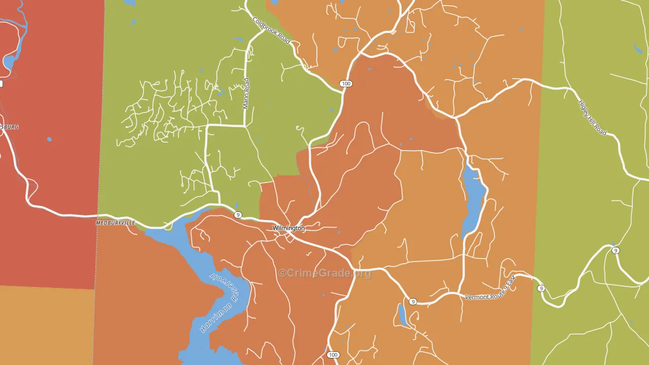 Wilmington, VT Map of Assault Rates