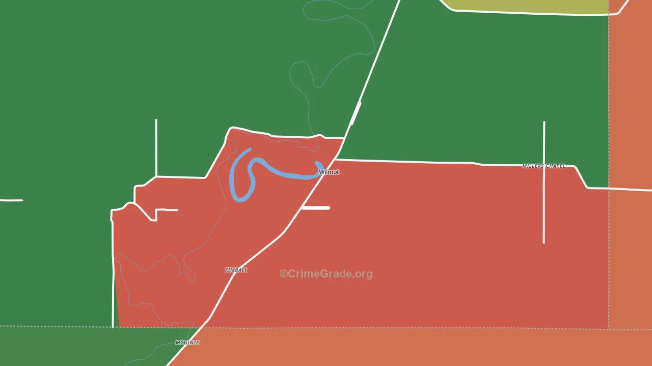 Wilmot, AR Map of Assault Rates