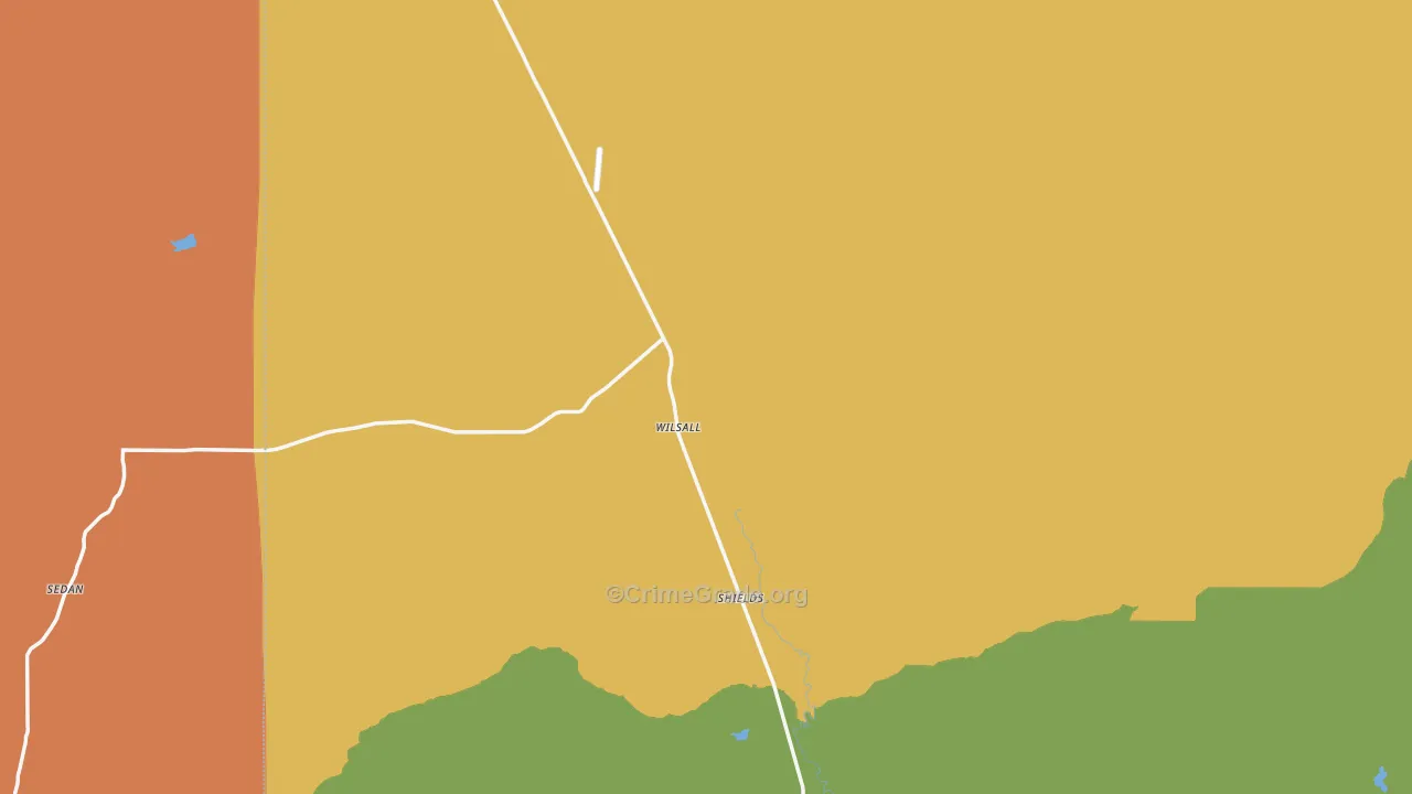 Wilsall, MT Map of Assault Rates