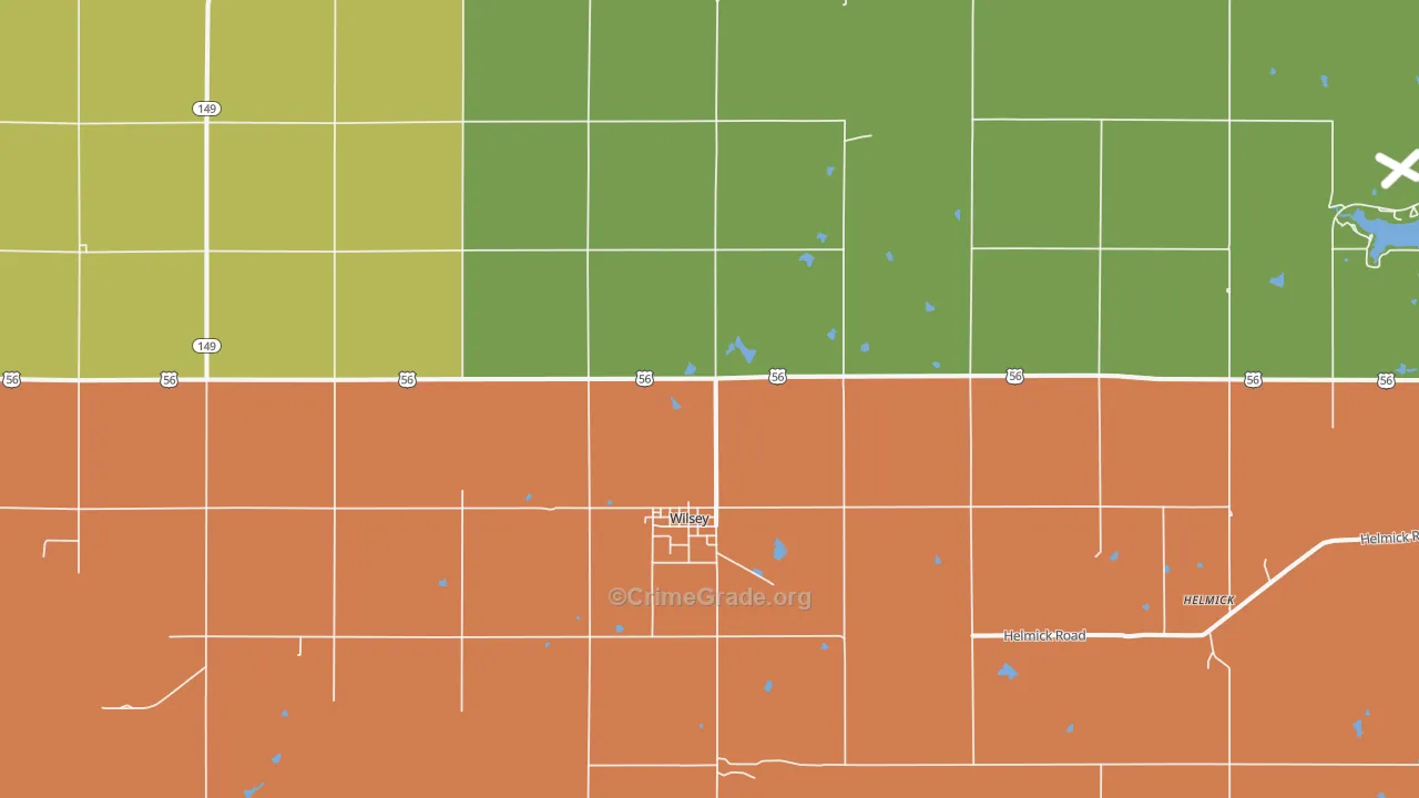 Wilsey, KS Map of Assault Rates