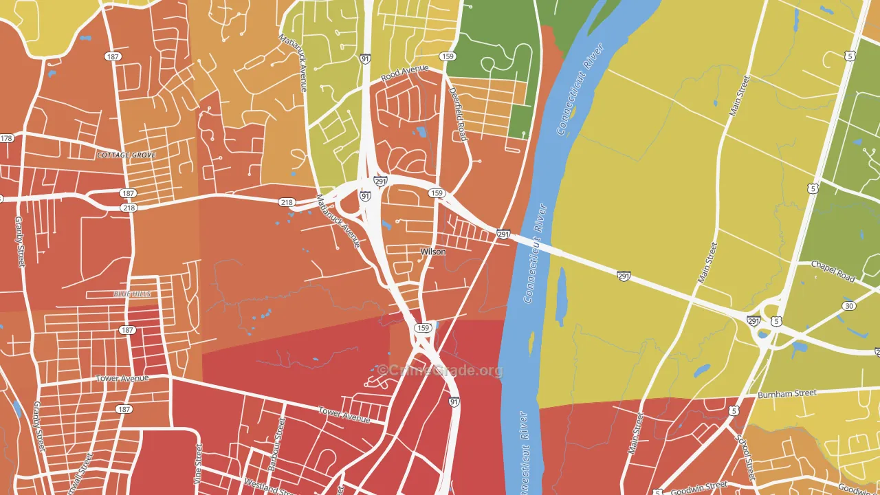 Wilson, CT Map of Assault Rates