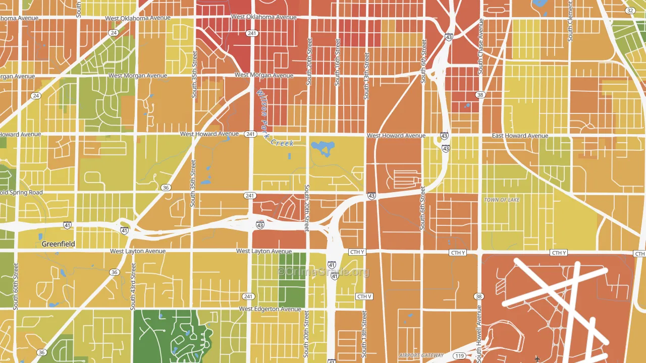 Wilson Park, Milwaukee, WI Map of Assault Rates