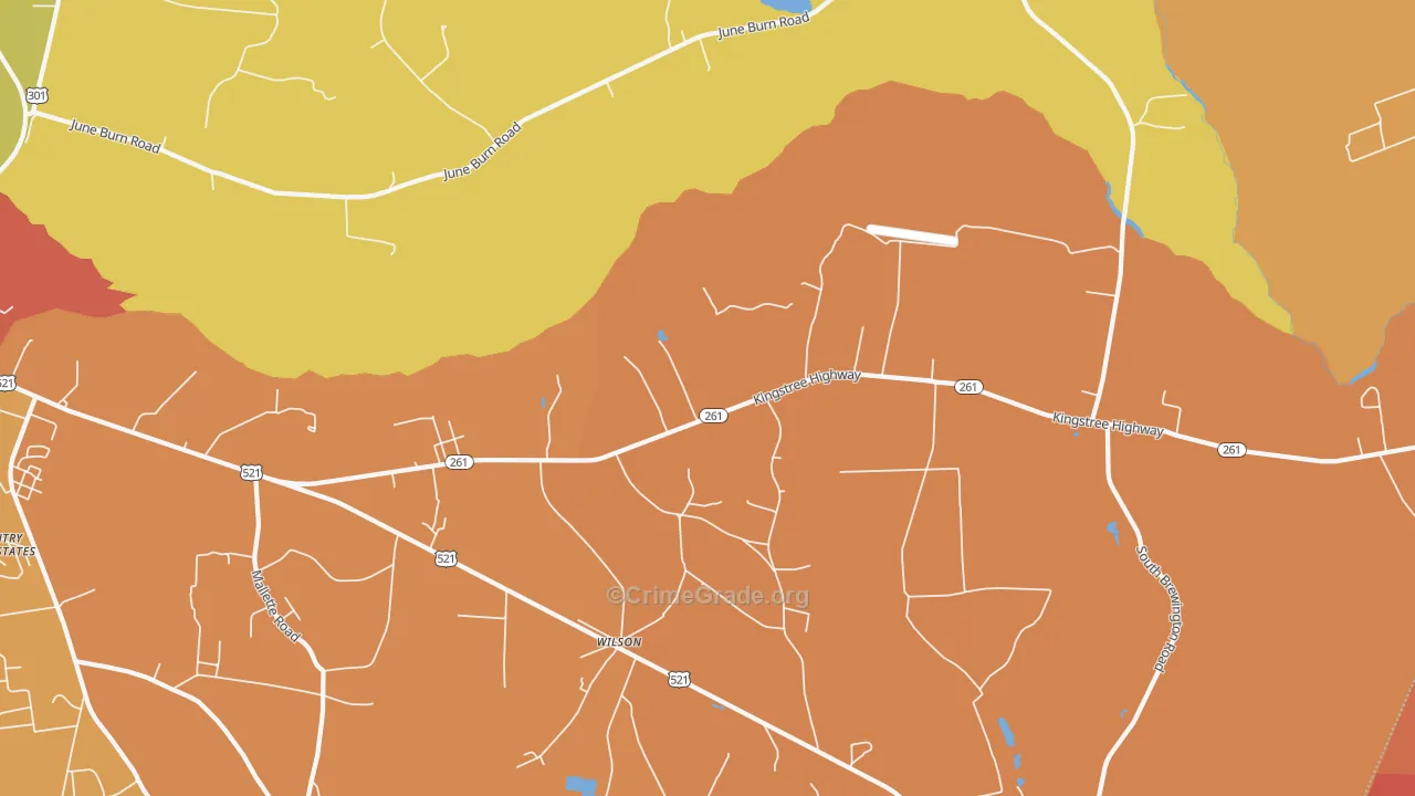 Wilson, SC Map of Assault Rates