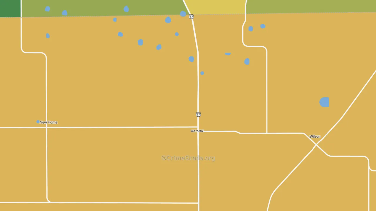 Wilson, TX Map of Assault Rates