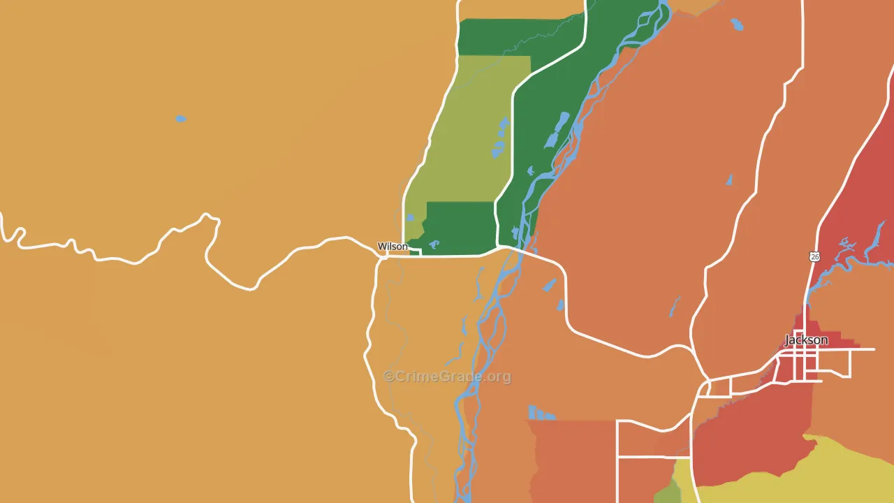 Wilson, WY Map of Assault Rates