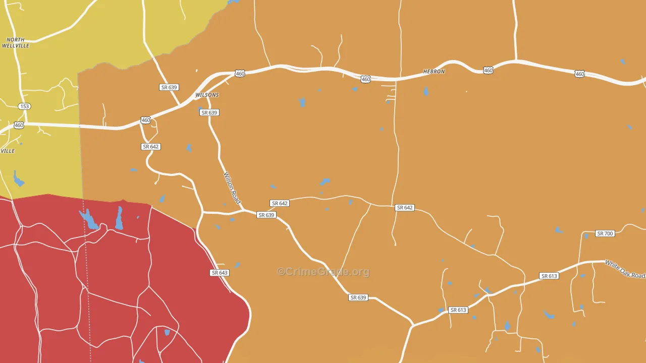 Wilsons, VA Map of Assault Rates