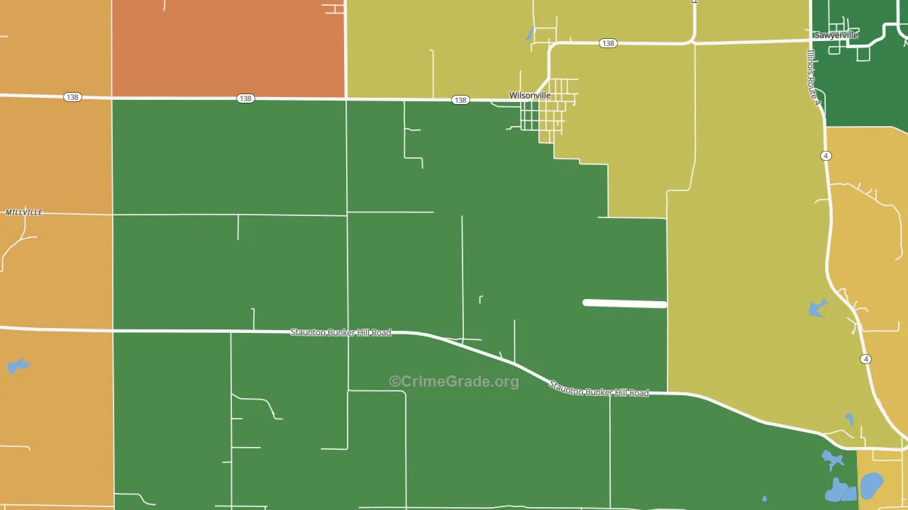 Wilsonville, IL Map of Assault Rates