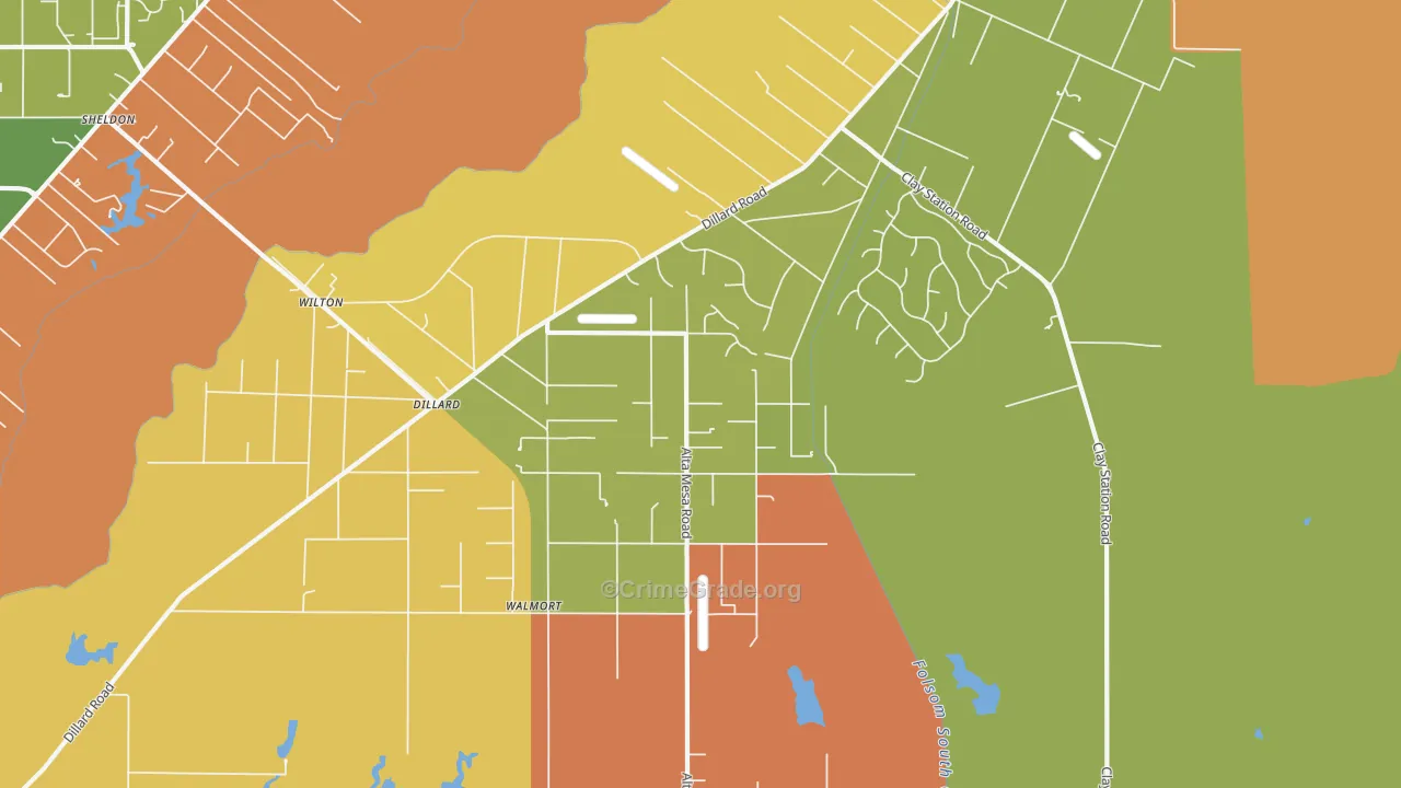Wilton, CA Map of Assault Rates