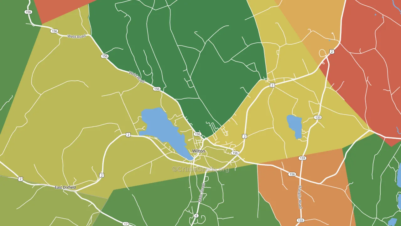 Wilton, ME Map of Assault Rates