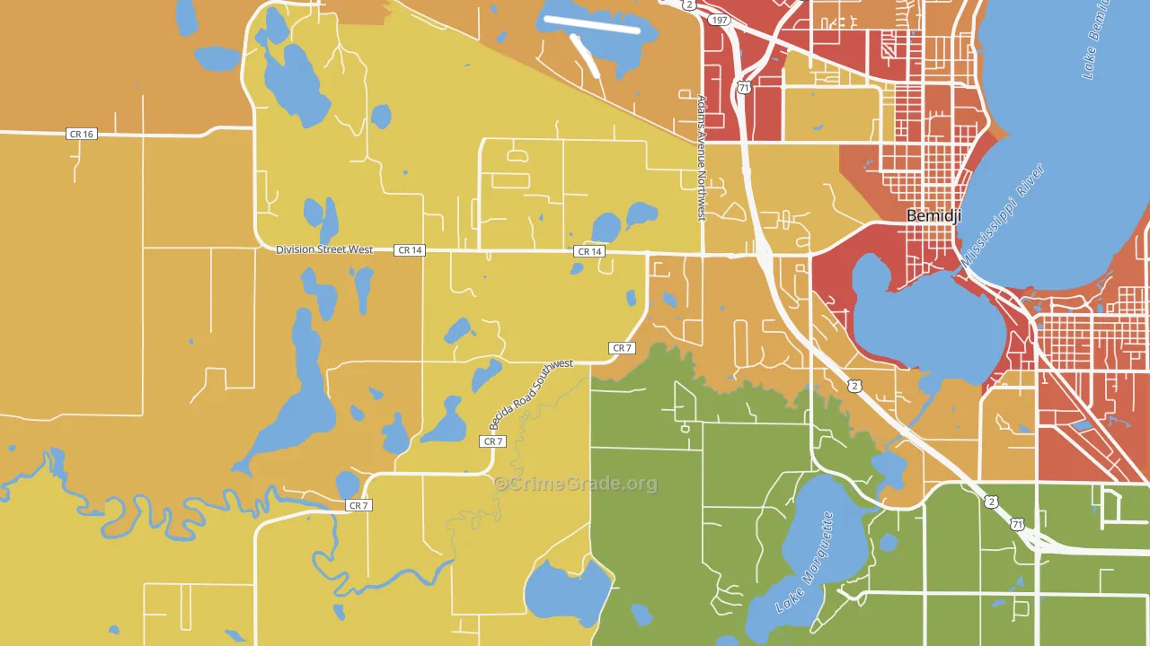 Wilton, MN Map of Assault Rates