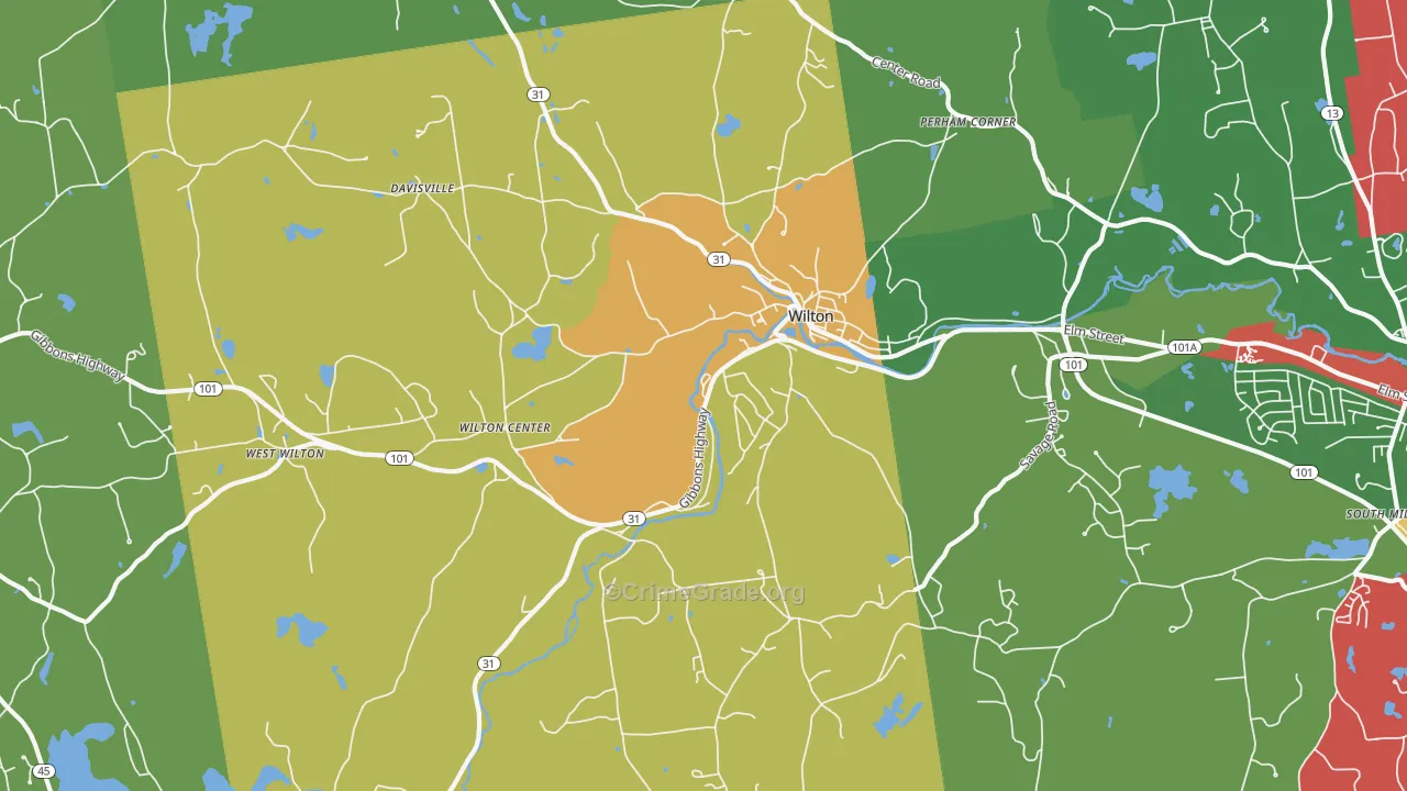 Wilton, NH Map of Assault Rates