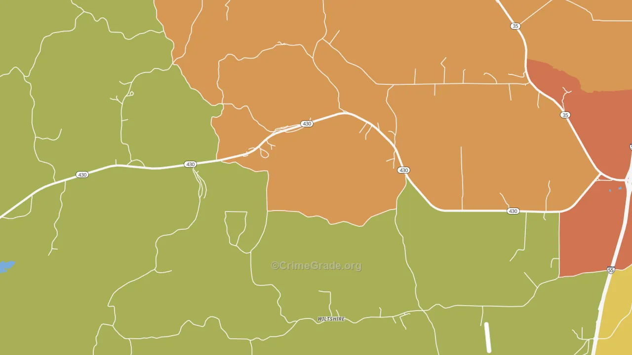 Wiltshire, MS Map of Assault Rates