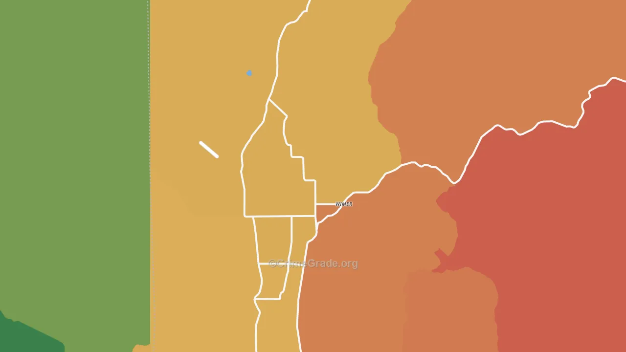 Wimer, OR Map of Assault Rates