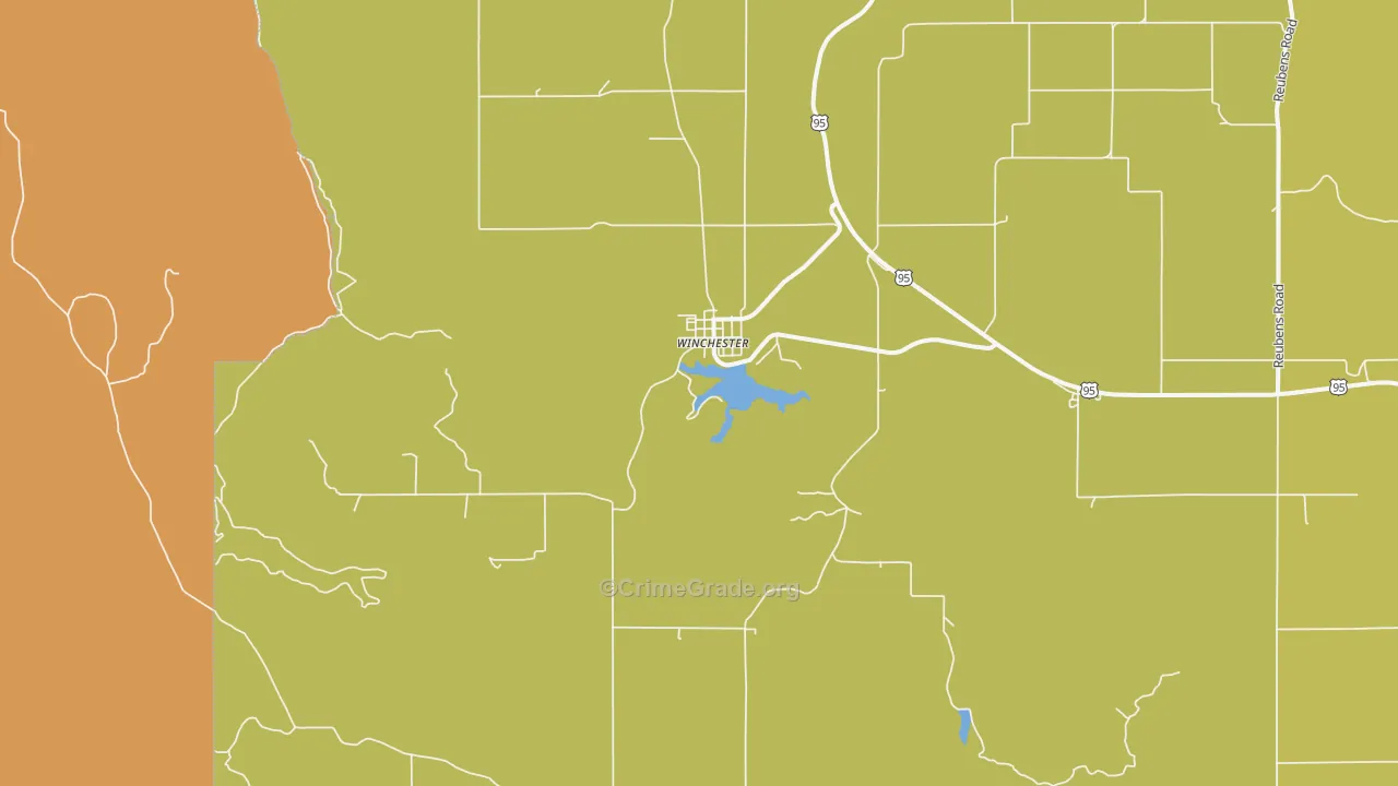 Winchester, ID Map of Assault Rates