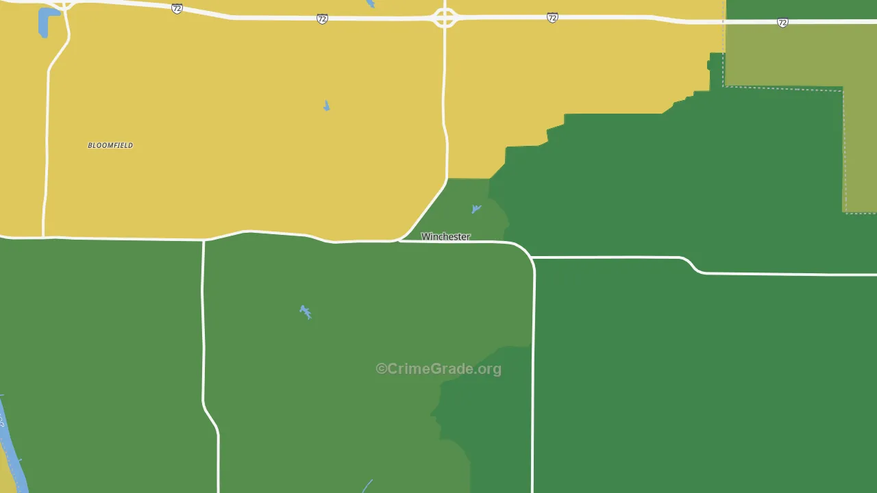 Winchester, IL Map of Assault Rates