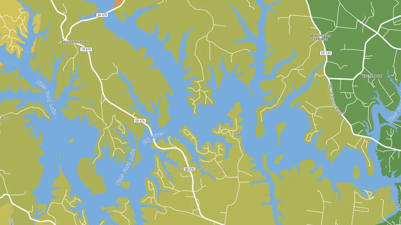 Winchester Springs, TN Map of Assault Rates