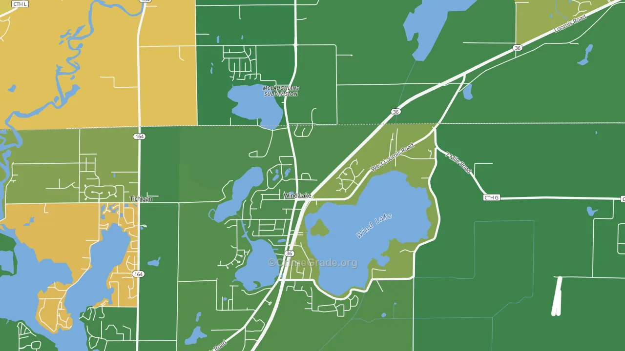 Wind Lake, WI Map of Assault Rates