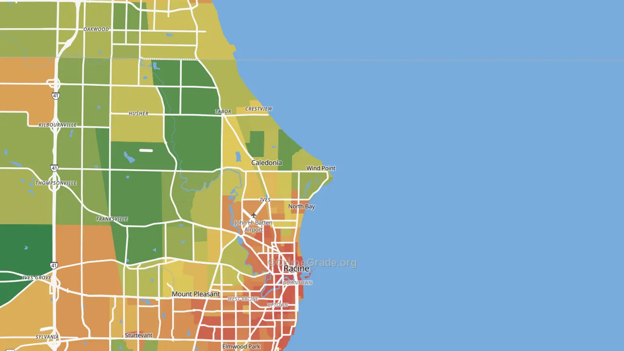 Wind Point, WI Map of Assault Rates