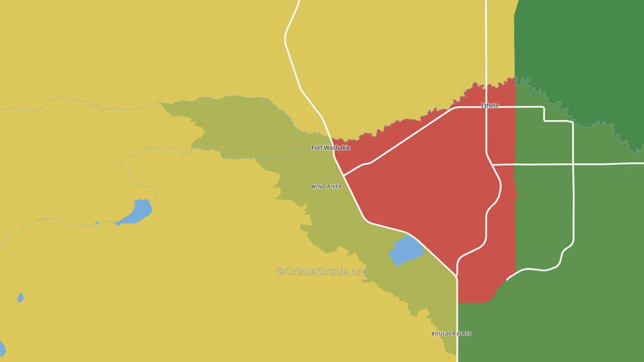 Wind River, WY Map of Assault Rates