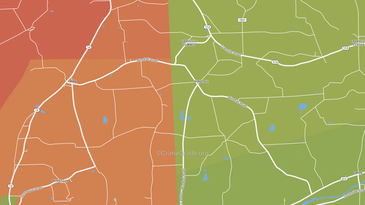 Windfall, PA Map of Assault Rates