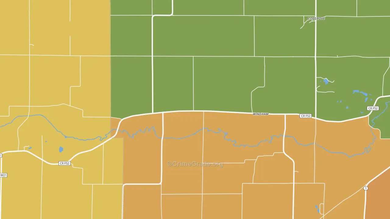 Windham, IA Map of Assault Rates