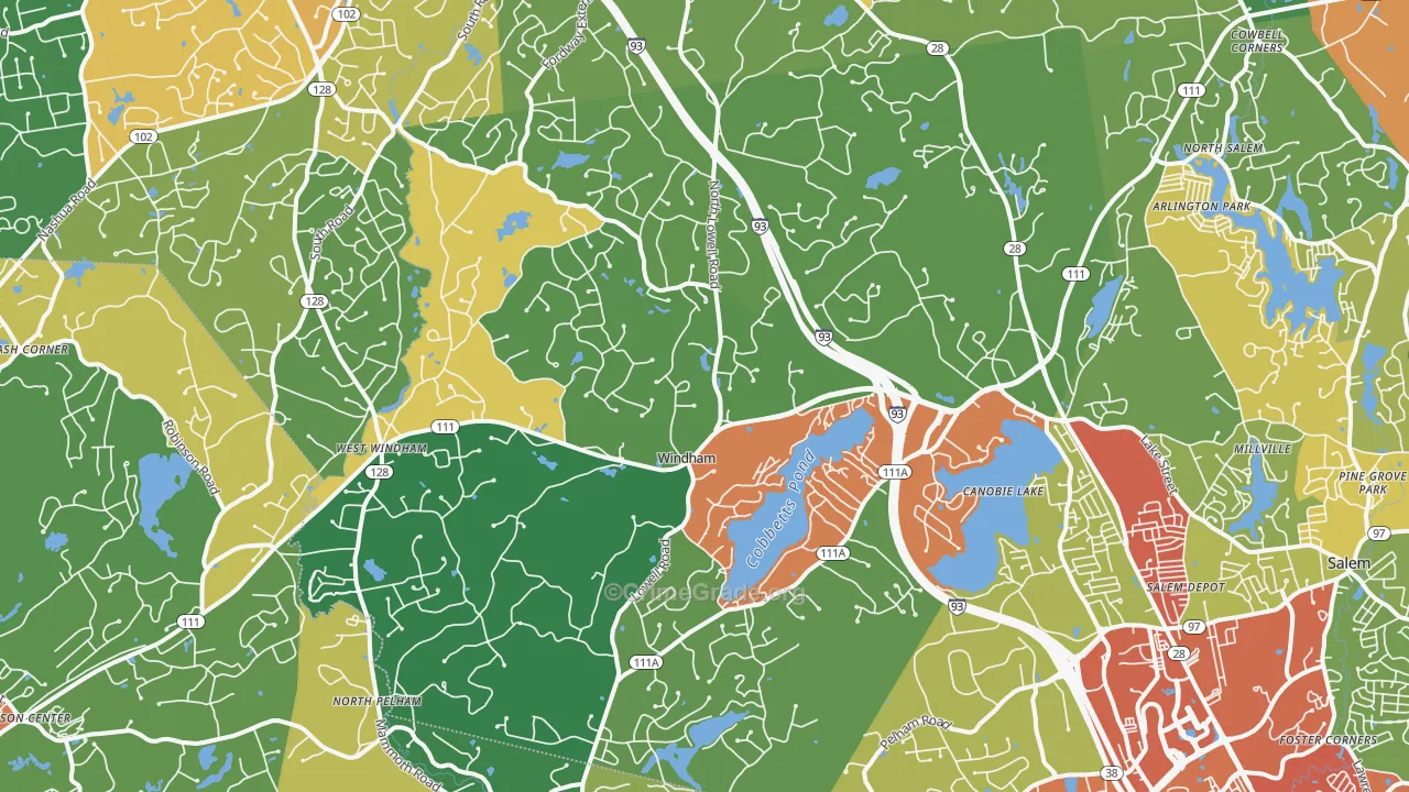 Windham, NH Map of Assault Rates