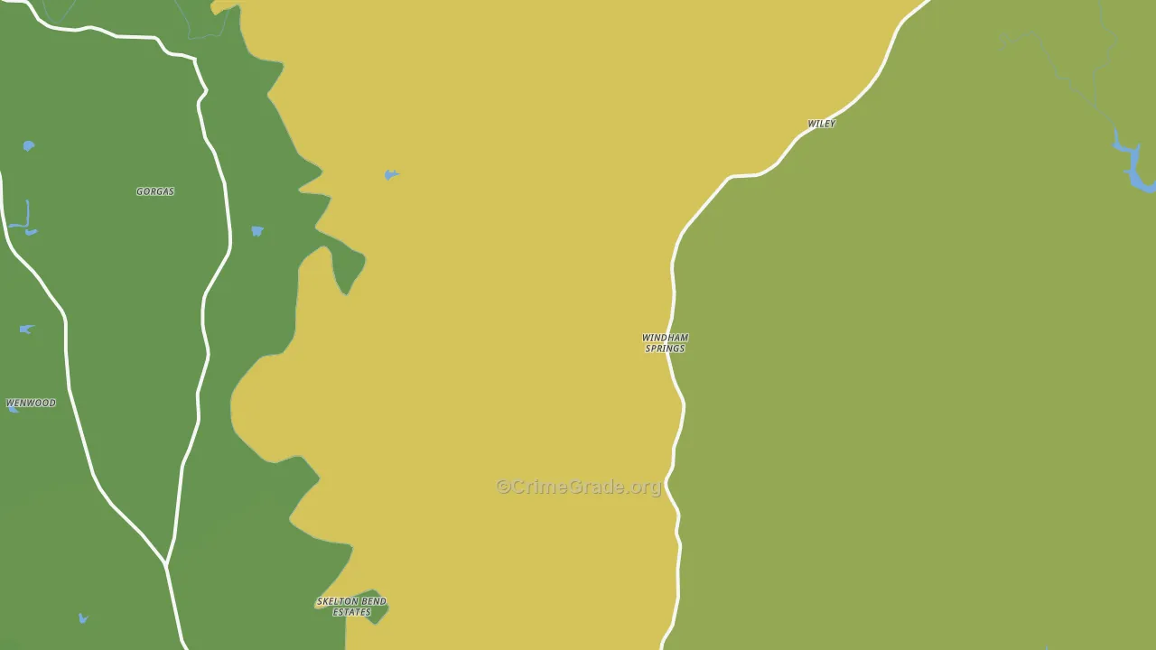 Windham Springs, AL Map of Assault Rates