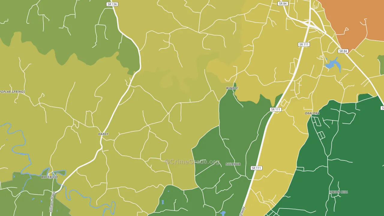 Windle, TN Map of Assault Rates