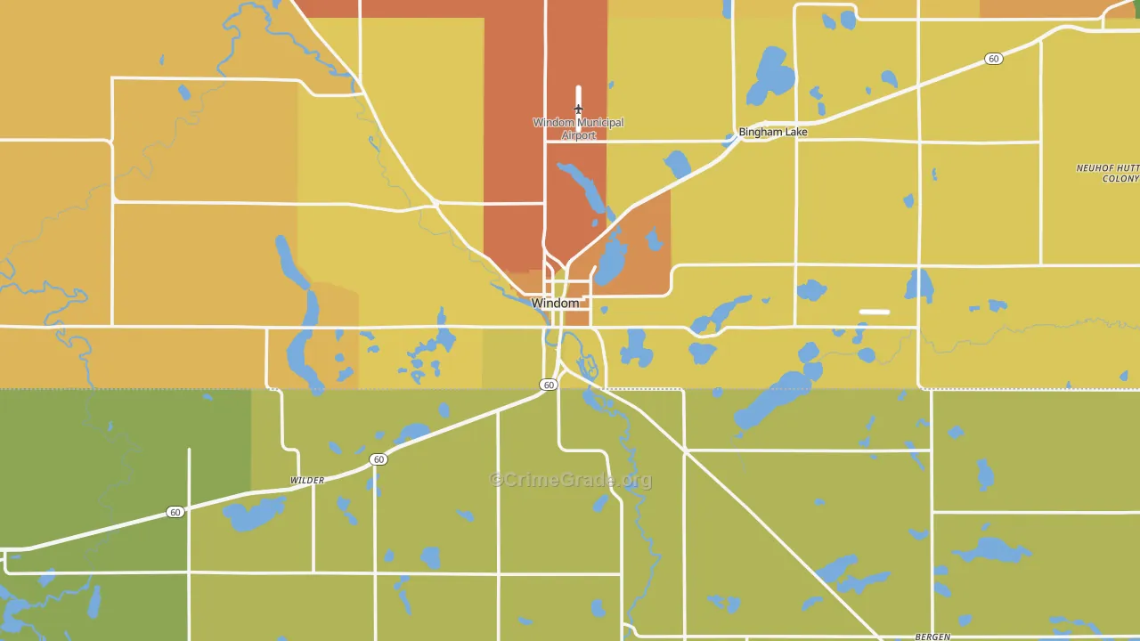 Windom, MN Map of Assault Rates