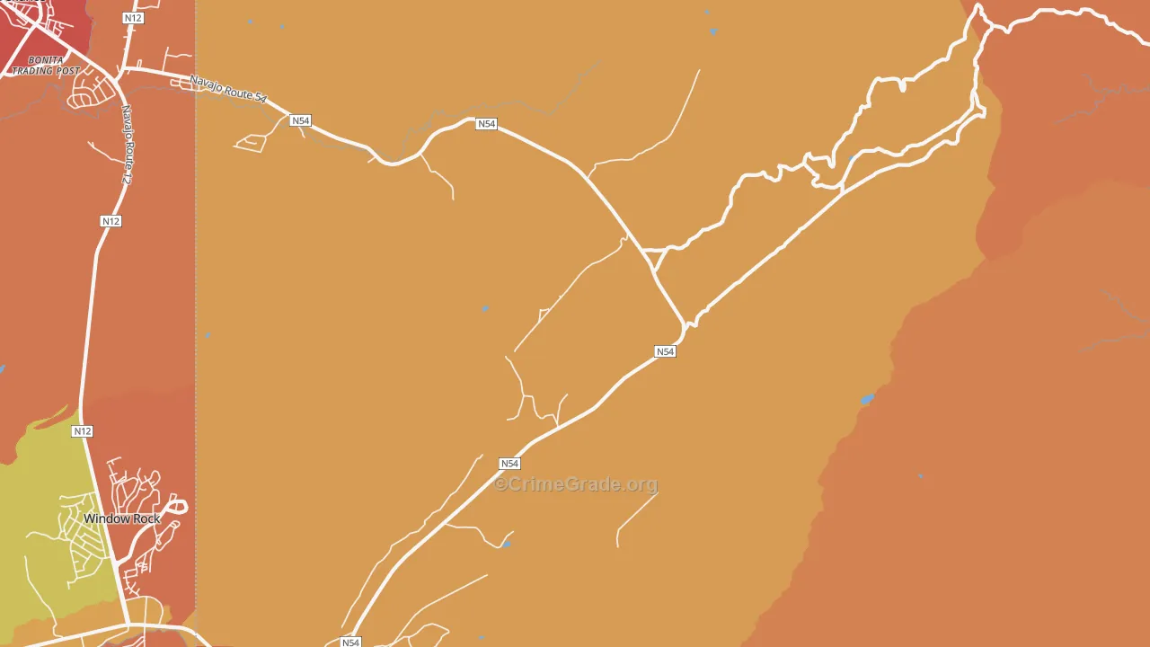Window Rock, NM Map of Assault Rates