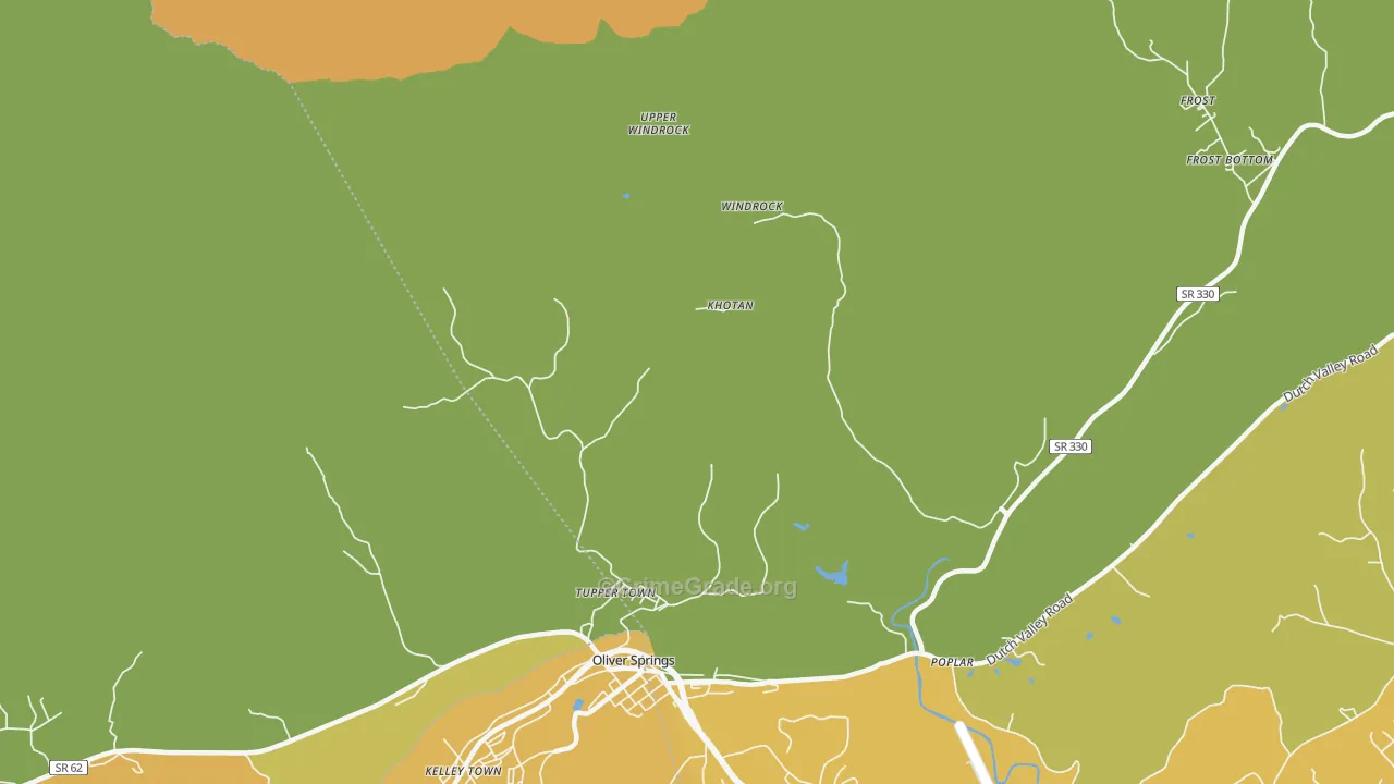 Windrock, TN Map of Assault Rates