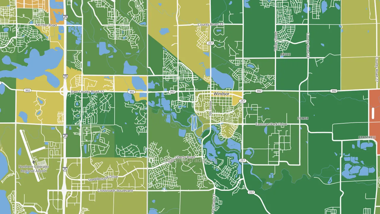 Windsor, CO Map of Assault Rates