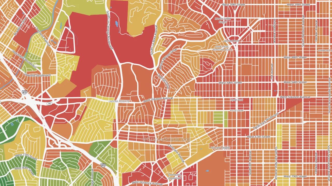 Windsor Hills, View Park-Windsor Hills, CA Map of Assault Rates