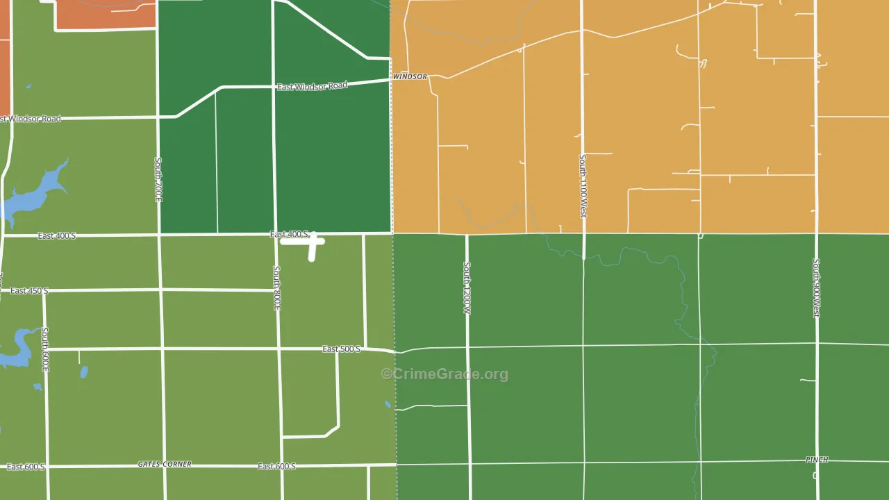 Windsor, IN Map of Assault Rates