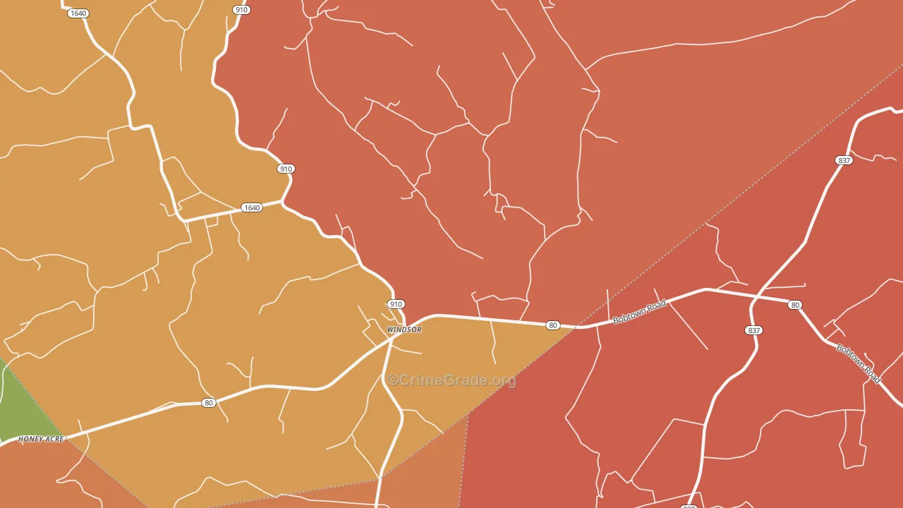 Windsor, KY Map of Assault Rates