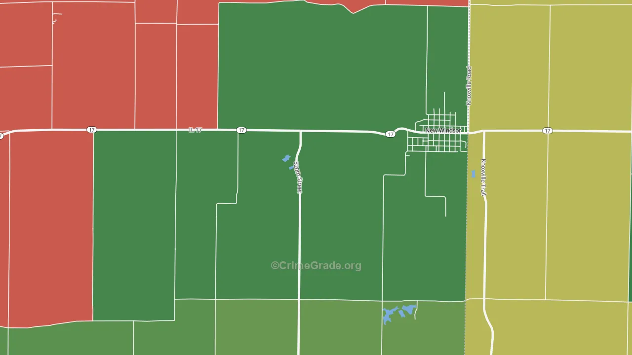 Windsor Mercer County, IL Map of Assault Rates
