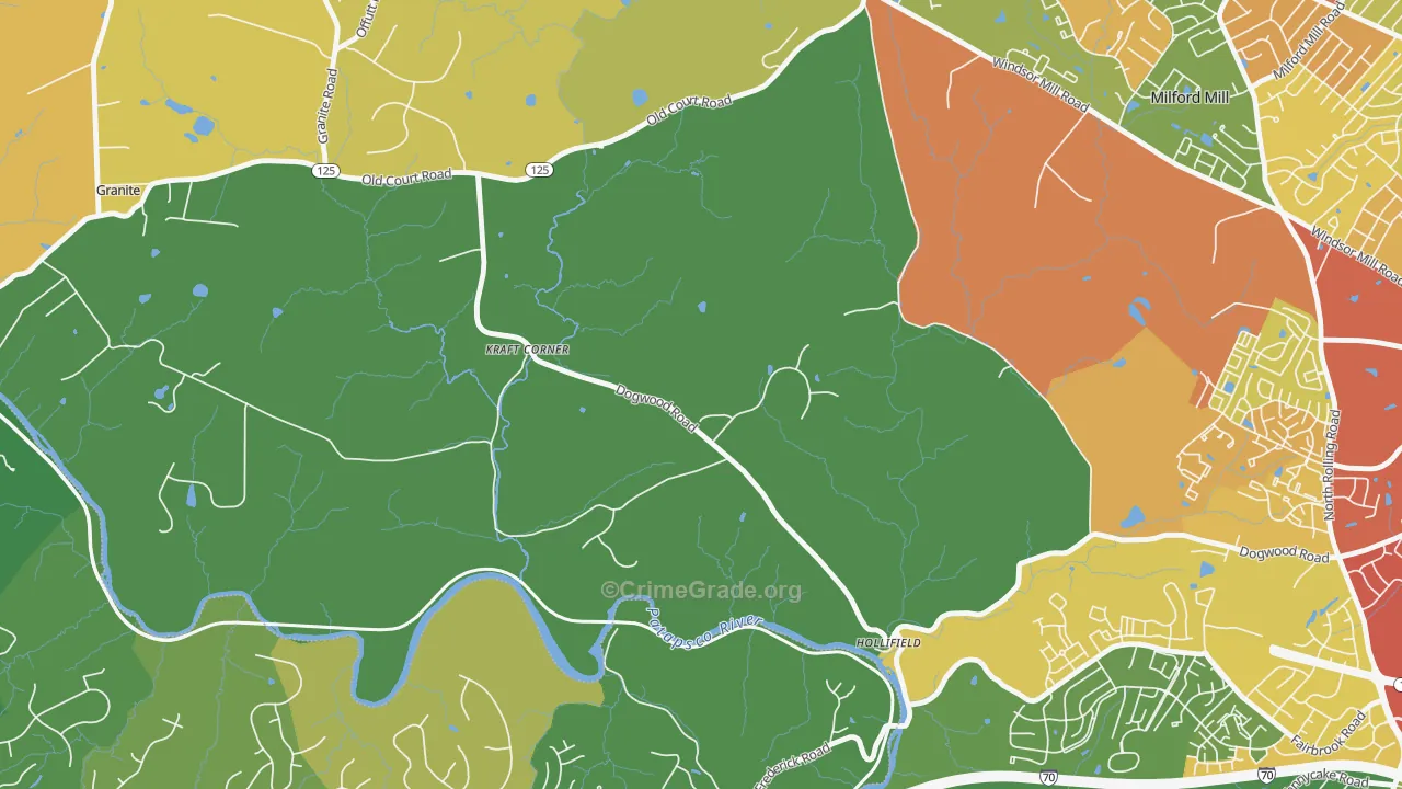 Windsor Mill, MD Map of Assault Rates