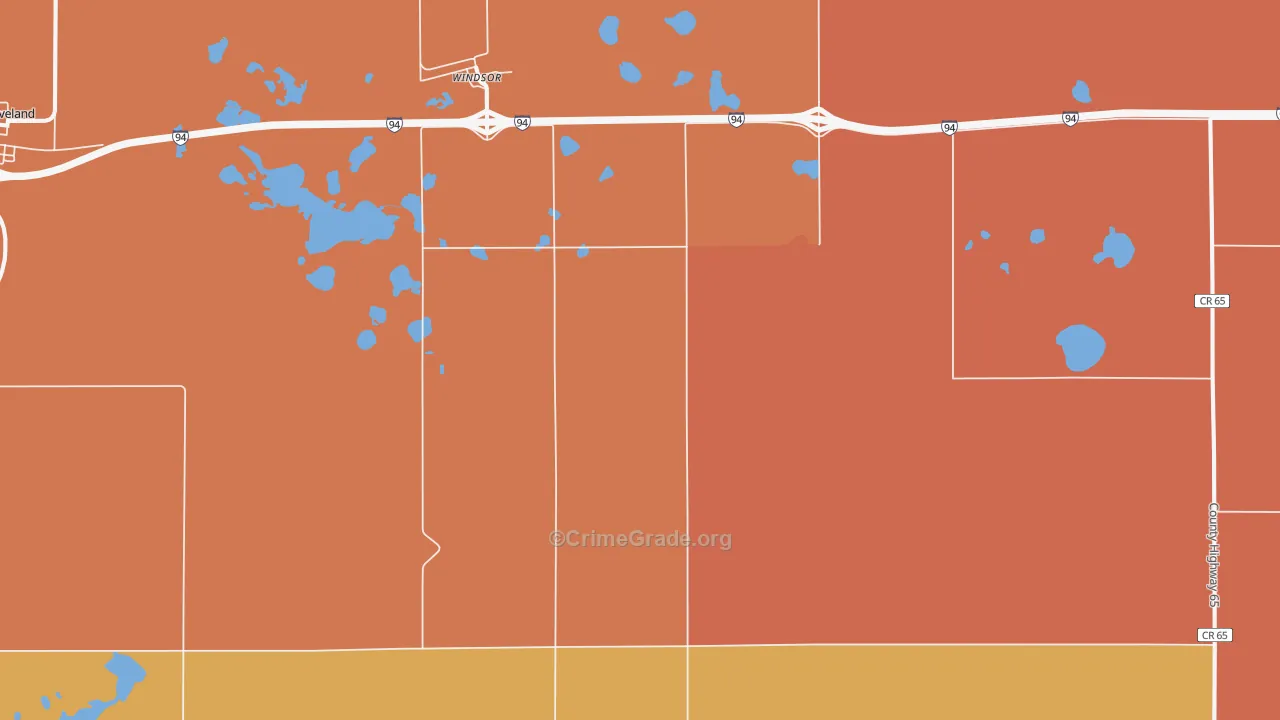 Windsor, ND Map of Assault Rates